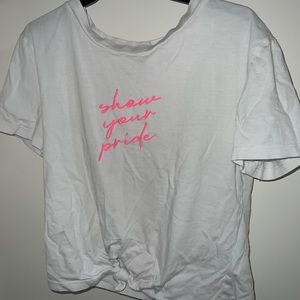 A White H&M Shirt “Show Your Pride”